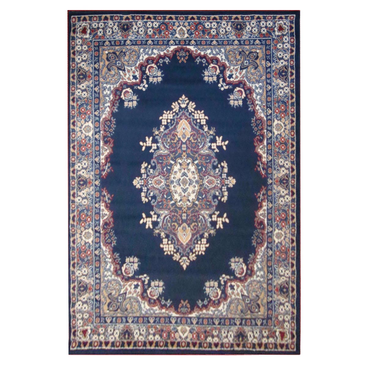 Tappeto P6210 blu cm.280x365 stile orientale persiano, economico resistente facile da pulire