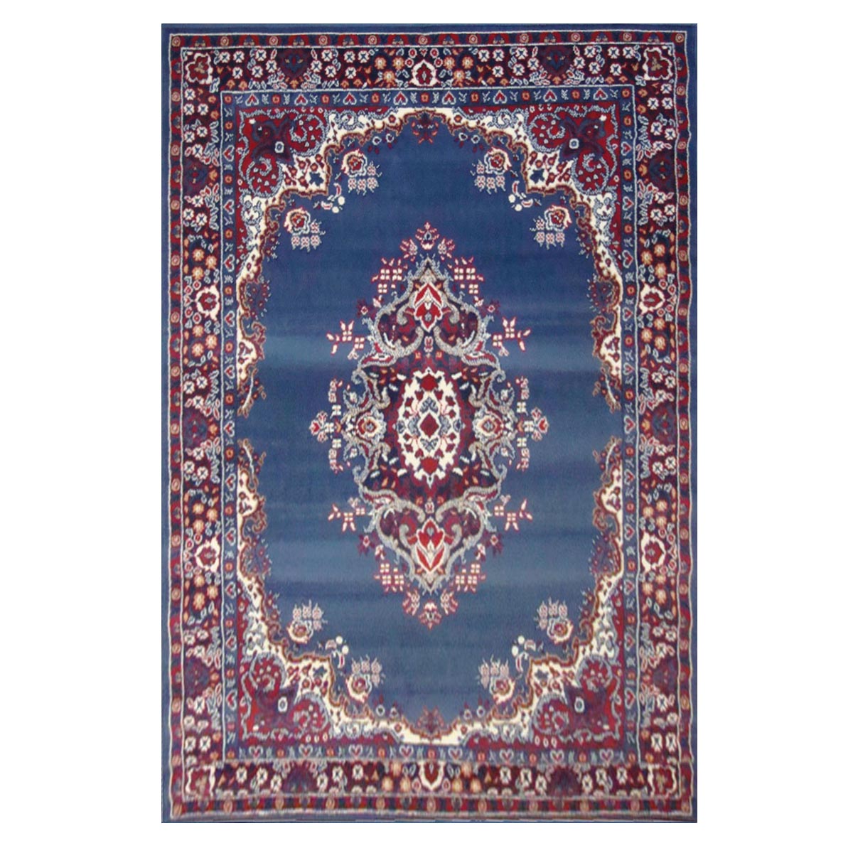 Tappeto P6210 azzurro cm.240x330 stile orientale persiano, economico resistente facile da pulire