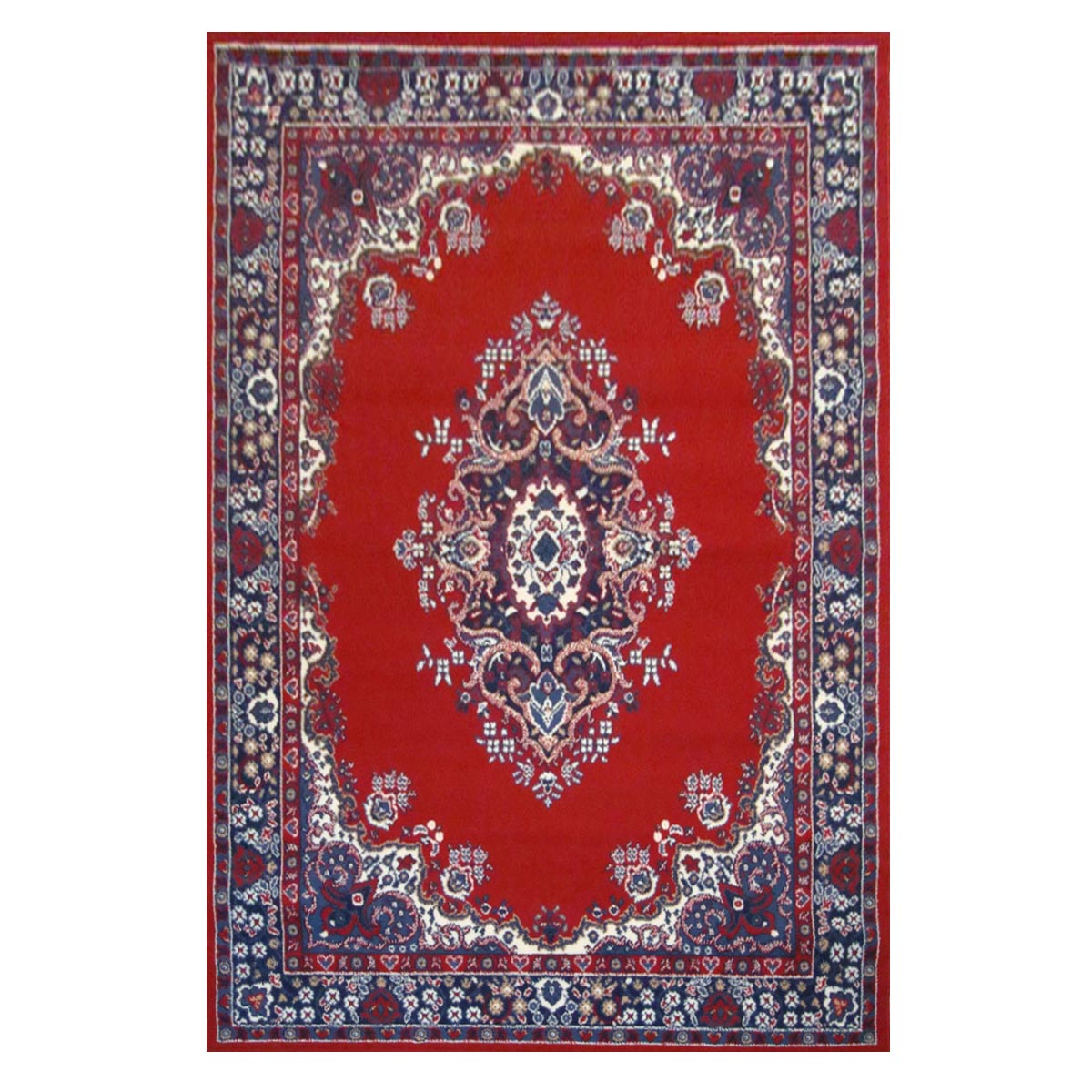 Tappeto P6210 rosso cm.240x330 stile orientale persiano, economico resistente facile da pulire